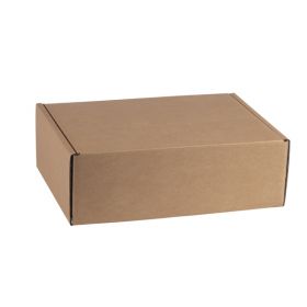 Правоъгълна картонена кутия, крафт и синьо,  25x18,5x9,5см, CV506SB