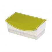 Box Cardboard rectangular decor green / gray / white magnetic closure 28x17x10cm, LA206P
