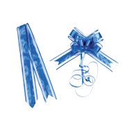 Издърпваща се панделка в син цвят - опаковка от 10 броя 5x76cm, ACC18B