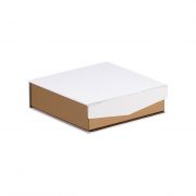 Квадратна картонена кутия за шоколадови бонбони, 3 реда, с магнитно затваряне и UV печат 10,8x10,8x3,3cm, PC200PW