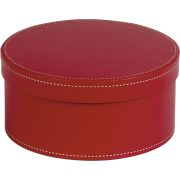 Round red cardboard box