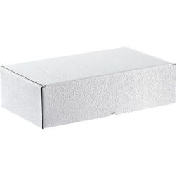 Правоъгълна картонена кутия в бял цвят, 33.0x18.5x9.5 cm, CPV003P-W