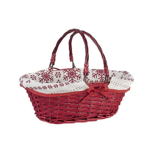 Плетена кошница, Овал, със сгъваеми дръжки 35x27x13 cm, PN098M
