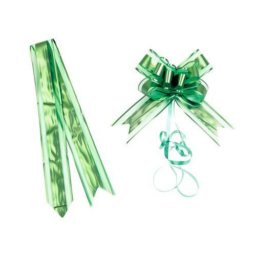 Издърпваща се панделка в зелен цвят - опаковка от 10 броя, 5x76 см, ACC18V
