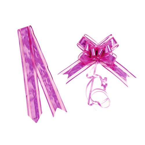 Издърпваща се панделка в розов цвят - опаковка от 10 броя 5x76cm, ACC18RS