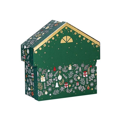 Картонена кутия под формата на къща "Bonnes Fêtes", 18.7x19.3x7.9 см, BF200S