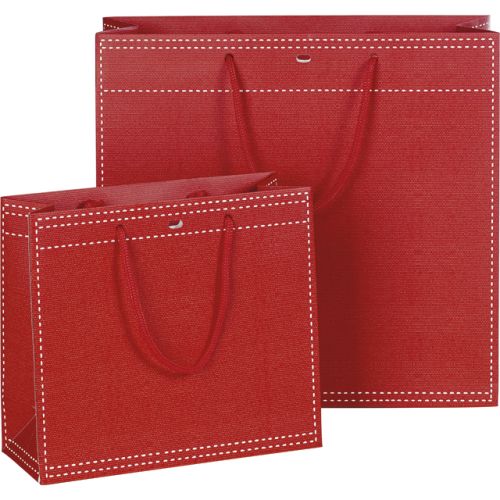 Хартиена  подаръчна торбичка, червена, 35x13x33 cm, SB013GR