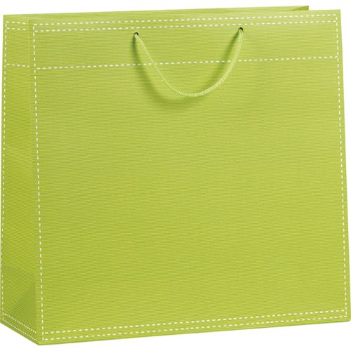 Зелена подаръчна хартиена торбичка 35x13x33cm, SB013GA