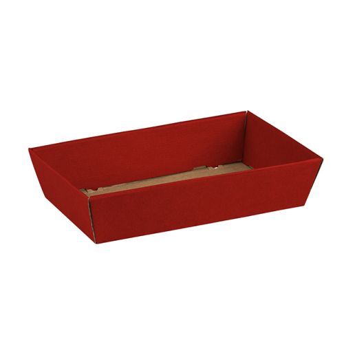 Поднос картонен крафт-правоъгълен, червен, 28 x 20.5 x 5.5 см, CV509P-R