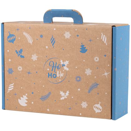 WINTER FESTIVITIES Cardboard Briefcase Box, 34.2 x 25 x 11.5 cm, CV050M