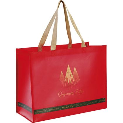 Полипропиленова торбичка CHRISTMAS PRESTIGE, червено/златно 44.0 x 20.0 x 33.0 cm, SC118BF