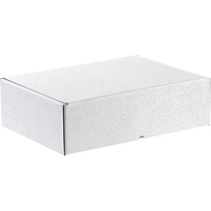 Правоъгълна картонена кутия в бял цвят, 34.2 x 25.0 x 10.5 cm, CPV003M-W
