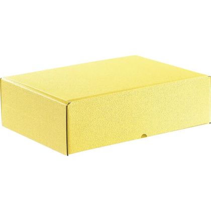 Правоъгълна картонена кутия в жълт цвят, 34.2 x 25.0 x 10.5 cm, CPV006M-Y