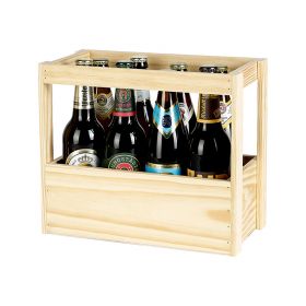 Crate Pinewood 8 Beer Bottles 50cl Int.Dim, 28.5x14.5x27 cm, GB004-8M
