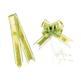 Издърпваща се панделка в зелен анасон цвят - опаковка от 10 броя 3,2x47cm, ACC19A
