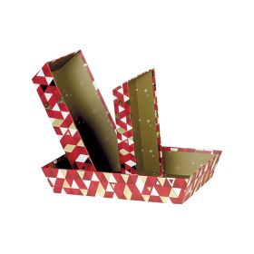 Правоъгълен картонен поднос, с геометрични фигури, 27x20x5 см, BF223P