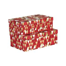Правоъгълна картонена кутия, с геометрични фигури, 31.5x18x10 см, BF220P