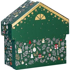 Картонена кутия под формата на къща "Bonnes Fêtes" 34,6x35,5x10,4cm, BF200G
