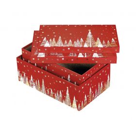 Правоъгълна картонена кутия "Happy Holidays" 31,5x18x10cm, BF389P