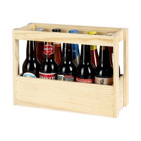 Дървена щайга за бира, за 10 бутилки 33cl, 30.3x12.2x24 см, GB007-LN10P