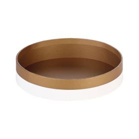 Tray Round Cardboard, copper / white / UV Printing D15,4x3,2cm, PC205PW