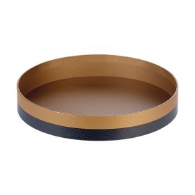 Tray Round Cardboard, copper/black, UV Printing D15,4x3,2cm, PC195PK