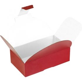 Червена картонена кутия с капак със златен UV печат, 32x18x10 cm, CV500P
