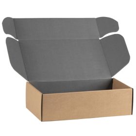 Box cardboard kraft rectangular grey, 33x18.5 x9.5cm, CV507PG