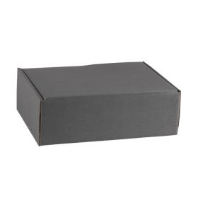 Box cardboard kraft rectangular grey, 34.2x25 x11.5cm, CV507MG