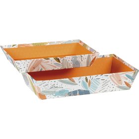 Tray cardboard rectangular orange/fresh, 33x20x7 cm, TR124M