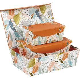 Box cardboard rectangular orange/fresh magnetic closure, 35x23x11 cm, TR120M