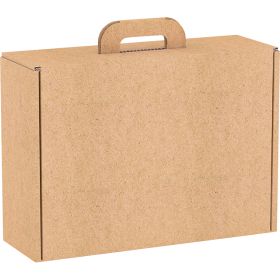 Kартоненo крафт куфарче, Вътрешни размери в см: 34.2 x 25 x 11.5, CV031M