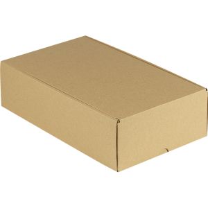 Cardboard box for wine, for two bottles, kraft; 9 x 18.5 x 34 cm, GV017-2BN