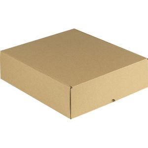 Cardboard box for wine, for three bottles, kraft; 9 x 28 x 34 cm, GV018- 3BN