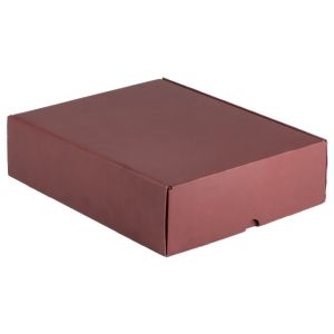 Cardboard box for wine, for three bottles, Bordeaux/kraft; 9 x 28 x 34 cm, GV010-3BK