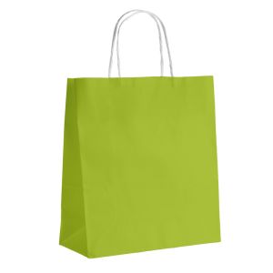 Kraft paper bag, smooth, light green, 35x14x40 cm, SWK038-A