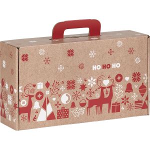 Cardboard rectangular briefcase box "Nordik", 33x18.5x9.5 cm, CV049P