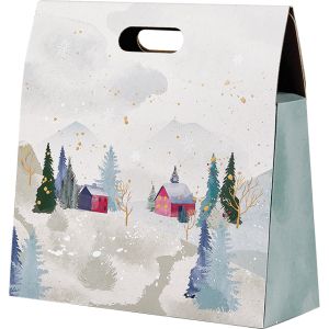 Cardboard box for 2 bottles "SNOWY COUNTRY", 35x13x36 cm, CV603G