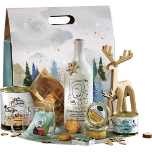 Cardboard box for 2 bottles "SNOWY COUNTRY", 35x13x36 cm, CV603G