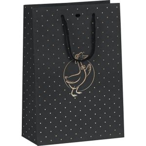 Хартиена торбичка DUCK CHIC, черно/златно топъл печат 20.0 x 10.0 x 29.0 cm, SB581S 