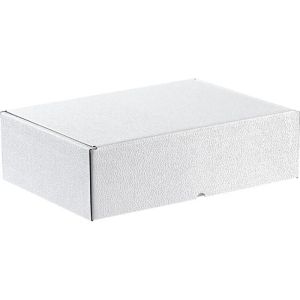 Правоъгълна картонена кутия в бял цвят, 34.2 x 25.0 x 10.5 cm, CPV003M-W