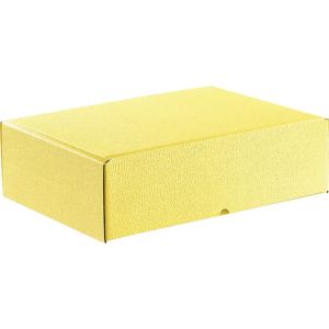 Правоъгълна картонена кутия в жълт цвят, 34.2 x 25.0 x 10.5 cm, CPV006M-Y
