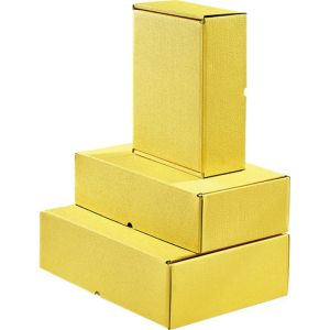 Правоъгълна картонена кутия в жълт цвят, 34.2 x 25.0 x 10.5 cm, CPV006M-Y