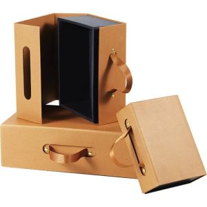 Rectangular cardboard box "HAVANA" with magnetic closure in brown color, 37.3x26.5x12.5 cm, CP300G-HA