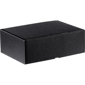 Rectangular cardboard box in black color, 25.0x18.5x9.5 cm, CPV001S-K